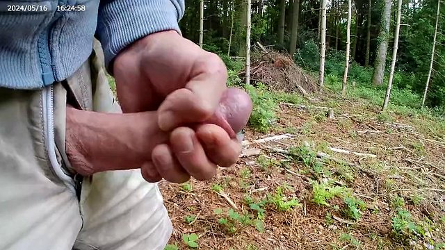 Masturbating in the forest