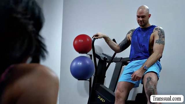 He keeps pounding my ass while we are in the gym