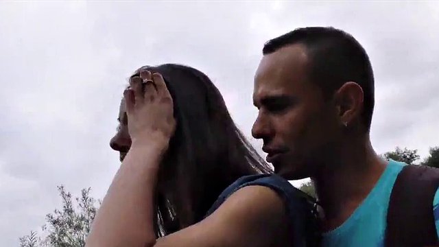 HUNT4K. Guy needs money so why does he let a stranger fuck his cute girlfriend Lillian