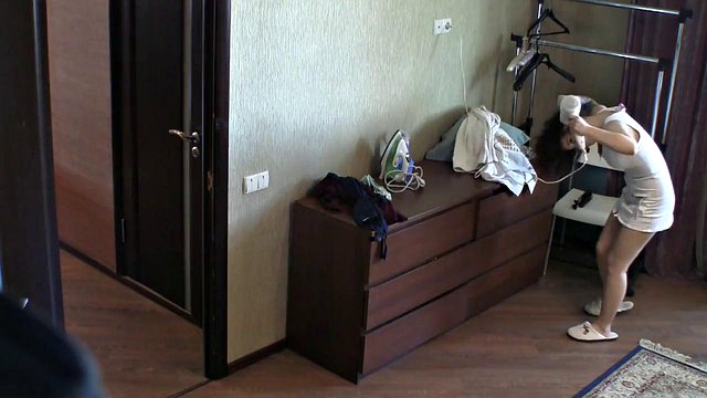 Rebecca Rainbow Teases in Sexy Ironing Session