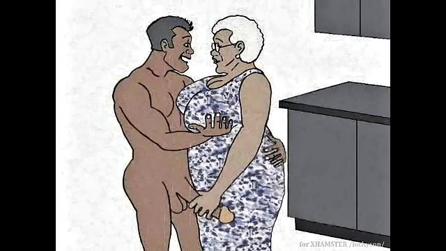 Black granny loves anal! Animated cartoon!