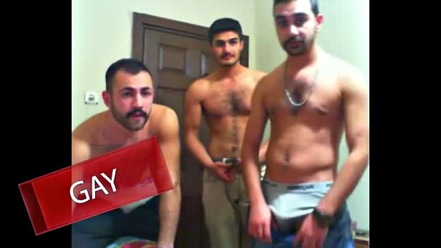 Three Arab hunks at a handjob party - Arab Gay