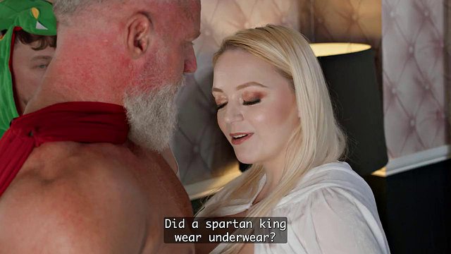Sandra Sweet Roleplays with The Juicy Santa in Cosplay Party