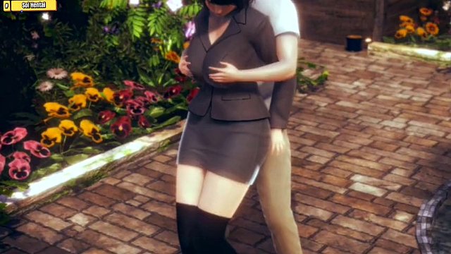 3D Hentai - Busty teacher with her student