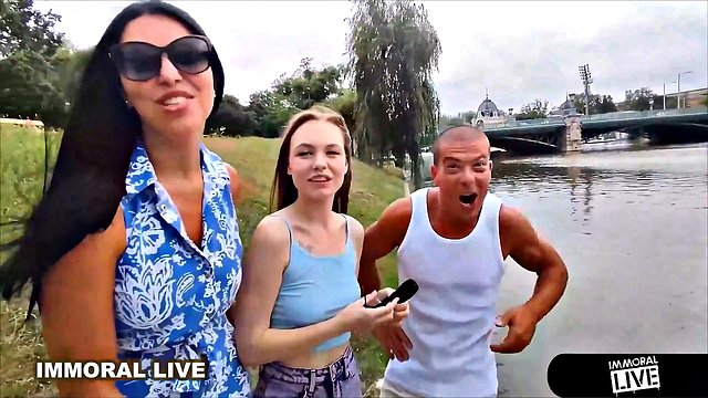 Dan and Matt Slam Big-Butt Teen Silvia After Blowjob