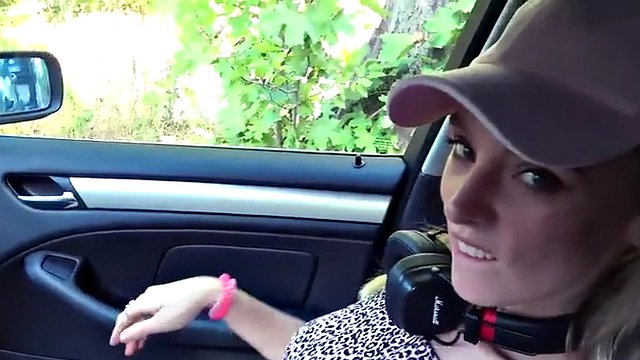 Petite chick publicly fucked outdoors in POV by guy on date