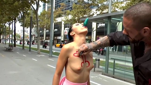 carolina abril gets degraded in public and fucked at private party