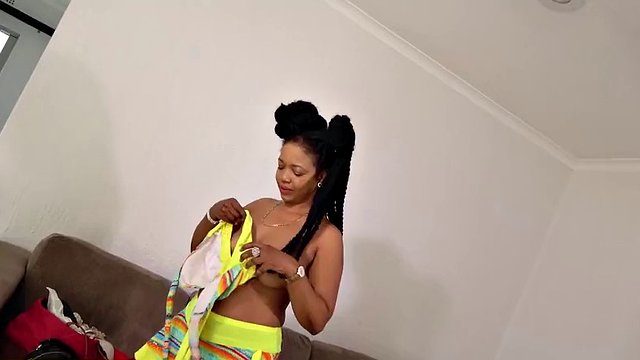 African Casting - Curvy Afro slut skillfully eats an agent with a big dick
