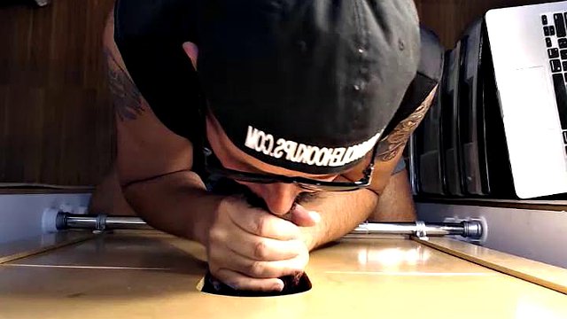 Milking Chocolate Cock At The Gloryhole