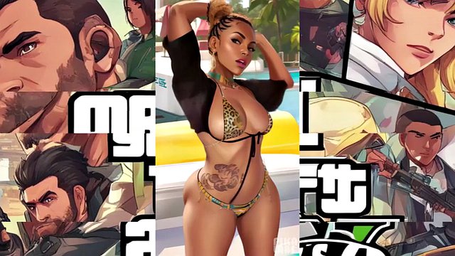 AI created beauties with big asses from Los Santos - GTA5 10th anniversary