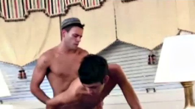 Brazilian stallions transform into Arabian knights for this fantastic fuck scene. We find Falan Kadin and Samir Miihar on the couch. These slender stallions quickly make their way to town showing off their natural talents.