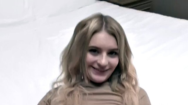 Watch this 19 year old blonde with a thick cunt suck a cock