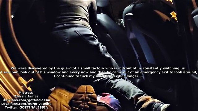 BEAUTIFUL FUCKING IN THE CAR WHILE WORKER WATCHES (STRAP-ON)