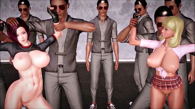3D girls fight and lose: Big Tits, Bondage & Groupsex Porn