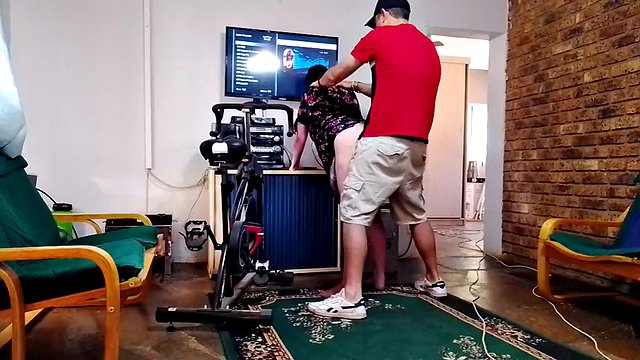 Stepmom gets her pussy cummed after she caught me masterbating