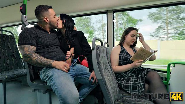 MATURE4K. FUCK ME IN THE BUS! In front of everyone...: Blowjob, Milf & Hardcore Porn