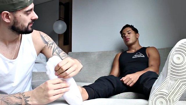 Sexy boy feet worshiped