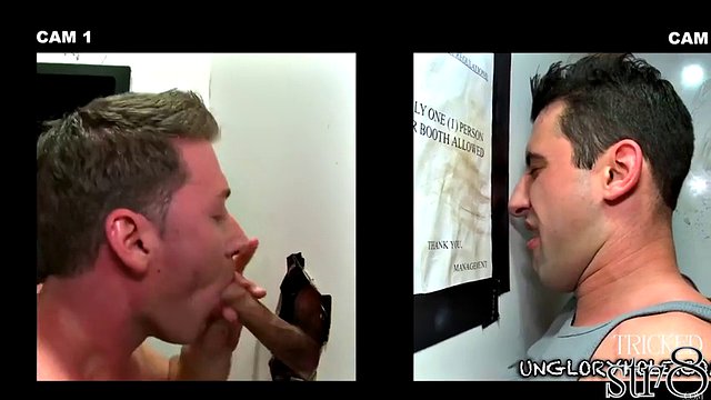 Athletic str8 jock tricked for gloryhole BJ and cum in mouth
