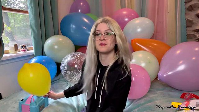 Blowing up over 25 Balloons then Nail Popping them All!