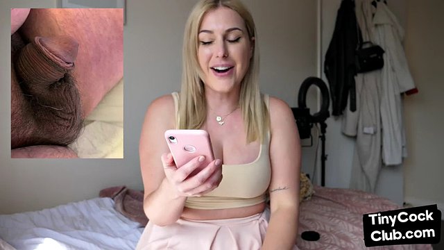 SPH busty solo woman talks dirty about loser's small cock