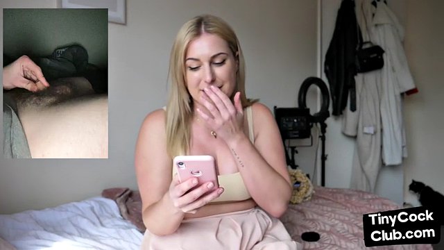 sph solo busty babe talking dirty about poor little dickies