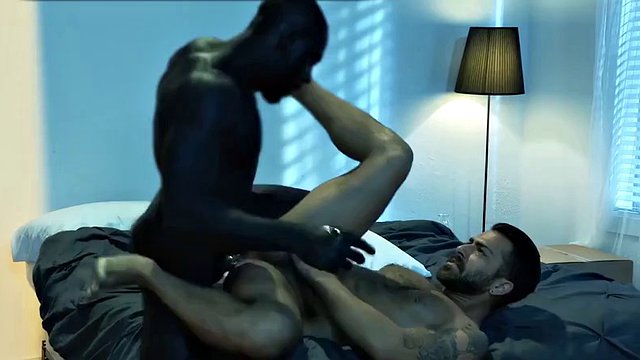 Hot Armenian daddy gets fucked by big black cock
