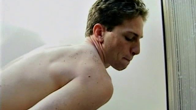 Cute gay ass fucked in the shower