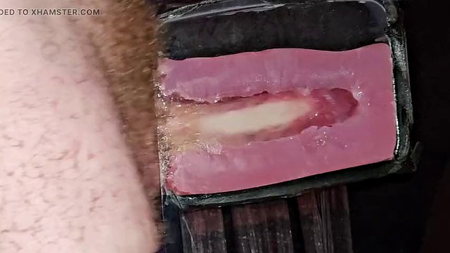 The guy fucks the masturbator hard and watches the sperm shoot inside