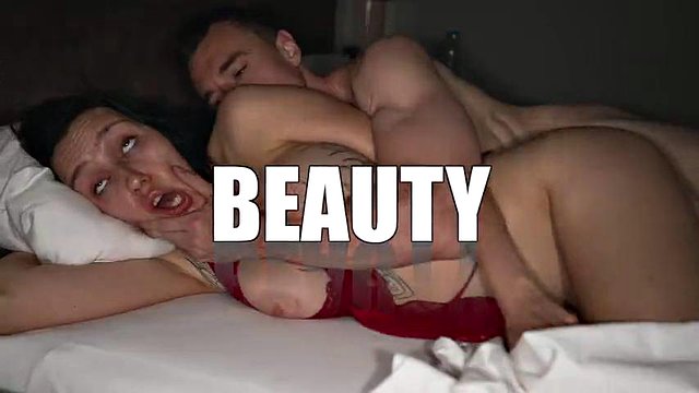Stepmom Shared Bed After Scary Movie with Stepson and Seduced Him to Fuck Till Accidental Creampie