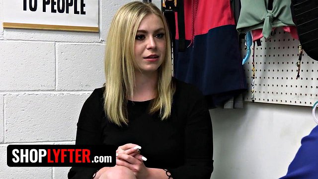 Cute Small-Tits Teen Shoplifter Krissy Swipes Merchandise And Takes Brutal Deep P
