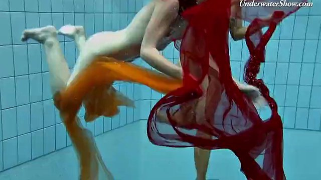 Liza and Krasula are very fond of the pool