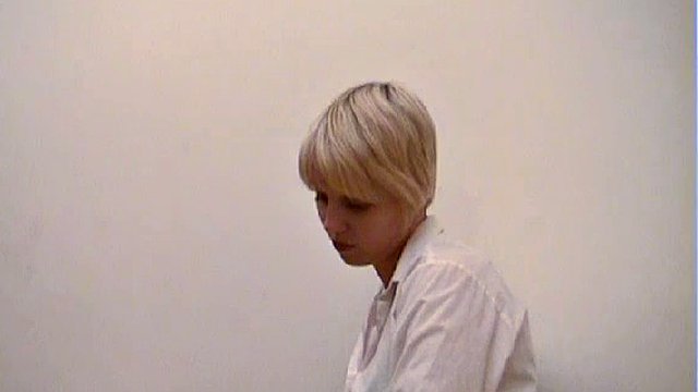 blond spanked and slippered on white underwear
