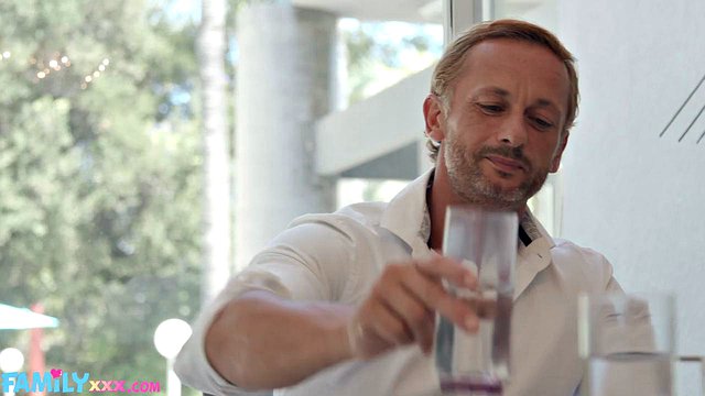 Lexi Sample's Blowjob for Stepdaddy Dorian Del Isla's Cumshot