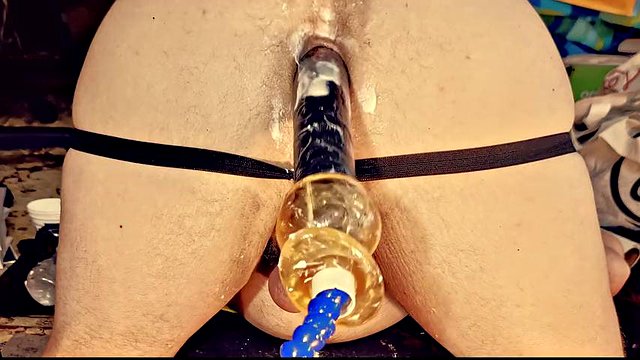 fuck machine and huge dildos