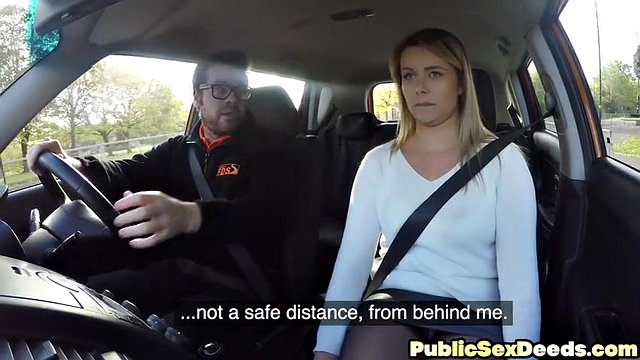 Public cuntfucking driving student