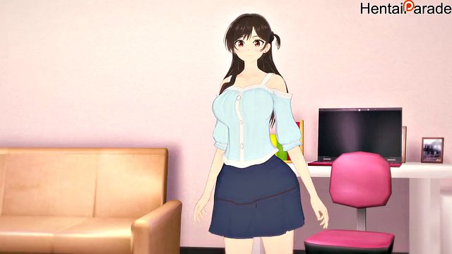 Chizuru Mizuhara Riding you Kanojo Okarishimasu Hentai Uncensored