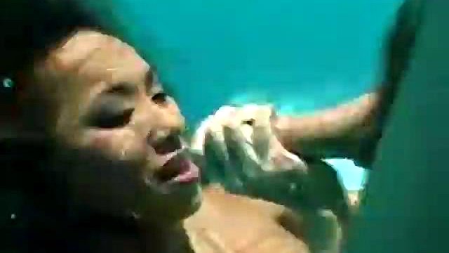 Bamboo Underwater Blowjob: Big Tits, Babe & Asian Porn
