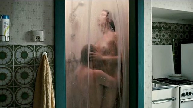 Celebrity softcore action with an intruder in the house