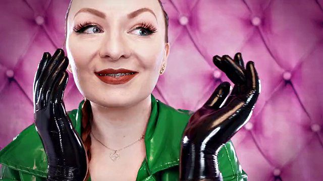 ASMR-Video: Nitril- und Ölhandschuhe – Glaminatrix-Fetisch Arya Grander – tolle Entspannung, sexy Sound POV