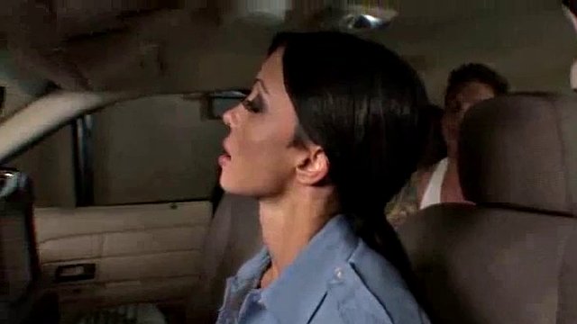 Horny busty cougar seduces and fucks guy in her car!