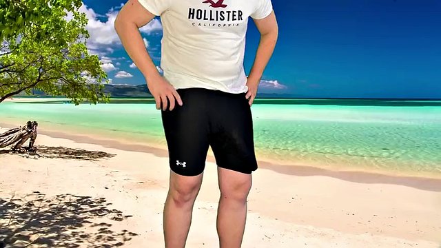 Masturbación arriesgada en la playa
