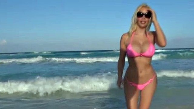 ana at the beach in cancun