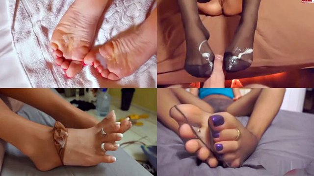 Compilation of the best of amateur cumshots with feet and cum on feet 3