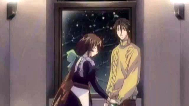 Erotic anime kissing foreplay