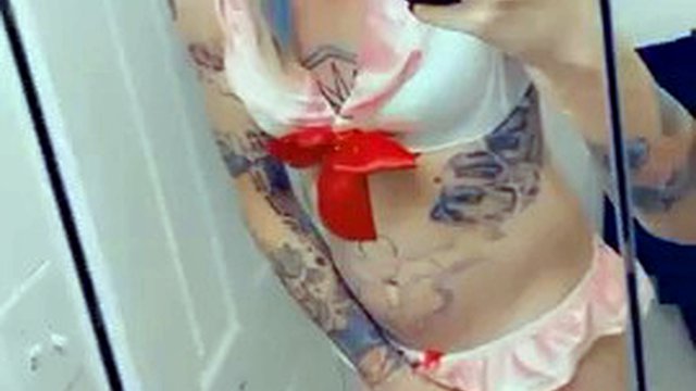 Waifu's pretty pink bikini