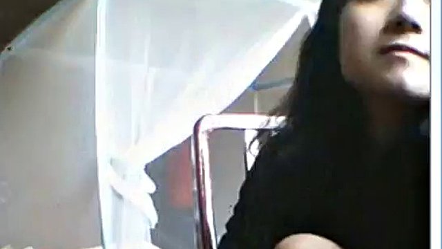Beautiful Asian woman s feet on webcam POV