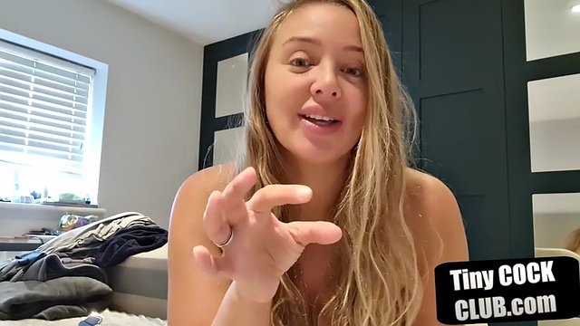 Bigtit sph domina teasing small cocks while showing tits off