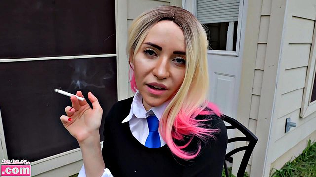Blonde Cosplay Schoolgirl Dirty-Talks