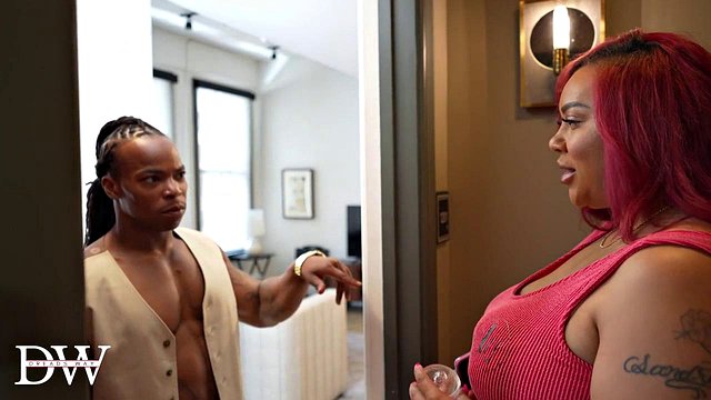 Sexy BBW Chevrotine Takes Brutal Pounding from Massive Black Stud's Dreadlocks Ripping In