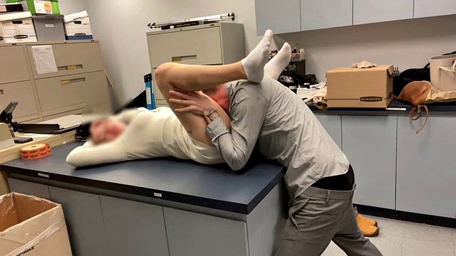 Hot secretary gets fucked in the copy room
